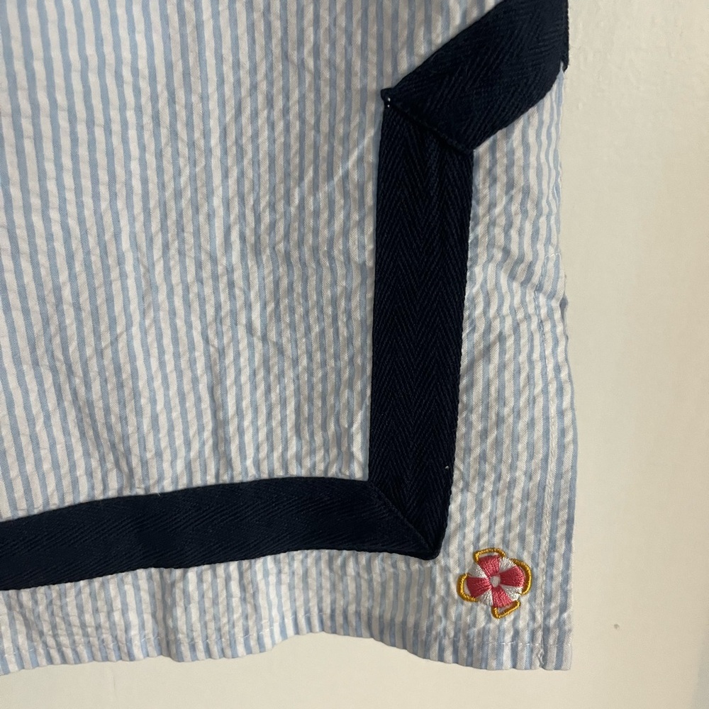 Castaway Light Blue and Navy Tunic Dress. Size Large - Picture 4 of 6